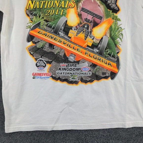 Anvil Men's 42nd Tire Kingdom Gatornationals White Large 2011 Double Sided - Picture 8 of 16